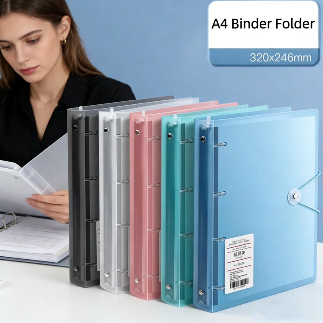 A4 File Folders D-type 4 Hole  - Binder Clip Assorted recension och pris