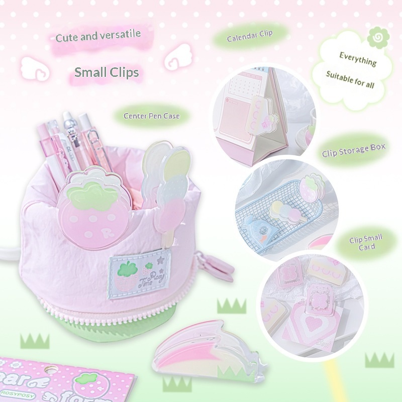 RosyPosy Clear Acrylic Clip Cu - Binder Clip Assorted recension och pris