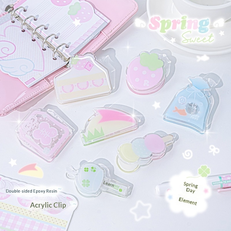 RosyPosy Clear Acrylic Clip Cu - Binder Clip Assorted recension och pris