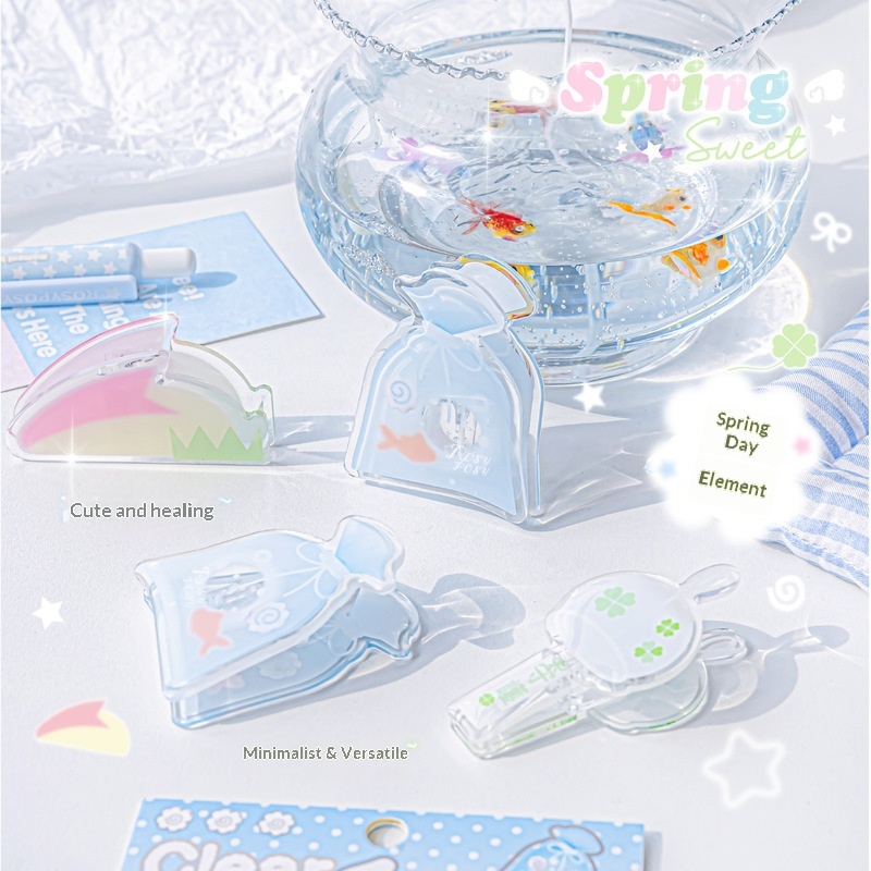 RosyPosy Clear Acrylic Clip Cu - Binder Clip Assorted recension och pris