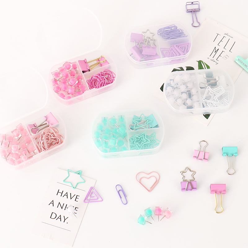 TUTU coloful Binder clips push - Binder Clip Assorted recension och pris