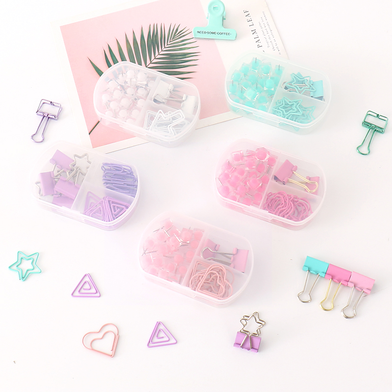 TUTU coloful Binder clips push - Binder Clip Assorted recension och pris