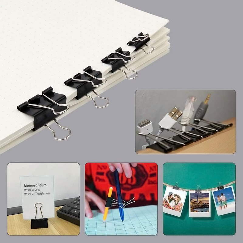 Binder Clips Black Foldback Cl - Binder Clip Assorted recension och pris